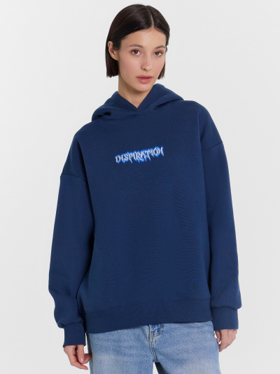 Худи Mark Formelle 122775/24-30926П-7П полуночный_синий_печать_2_сл_на_пол_3_сл_на_спинке - фото 8