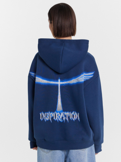 Худи Mark Formelle 122775/24-30926П-7П полуночный_синий_печать_2_сл_на_пол_3_сл_на_спинке - фото 3