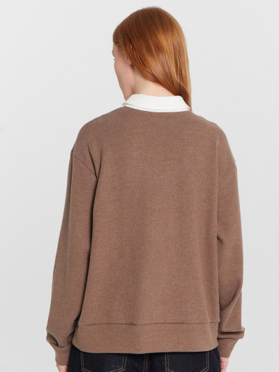 Джемпер Mark Formelle 122888/24-30233Ц-26 кофейный_меланж_5364_D - фото 6