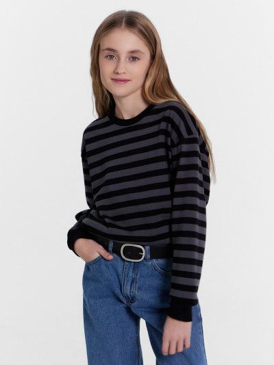 Лонгслив Mark Formelle 127908/1/24-30804П-0 черная_полоска - фото 1