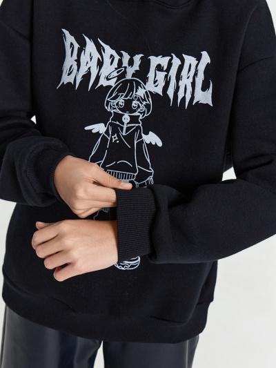 Худи Mark Formelle 127921/24-31037П-7П черный_печать_2_сл_на_пол - фото 2