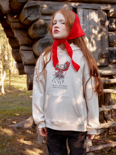 Худи Mark Formelle 127930/24-28481Ц-7 белый_песок_печать_3_сл_на_пол_3_сл_на_спинке - фото 8