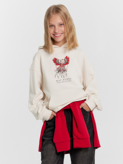 Худи Mark Formelle 127930/24-28481Ц-7 белый_песок_печать_3_сл_на_пол_3_сл_на_спинке - фото 9