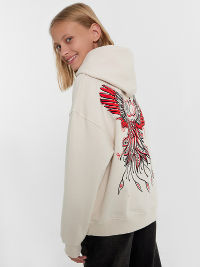 Худи Mark Formelle 127930/24-28481Ц-7 белый_песок_печать_3_сл_на_пол_3_сл_на_спинке - фото 6