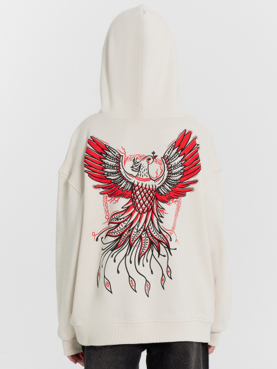 Худи Mark Formelle 127930/24-28481Ц-7 белый_песок_печать_3_сл_на_пол_3_сл_на_спинке - фото 2