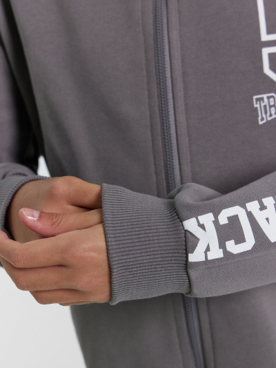 Толстовка Mark Formelle 127932/24-29354П-7 темно_серый_печать_2_сл_на_ЛВ_дет_пер_1сл_на_ЛВ_рук - фото 3