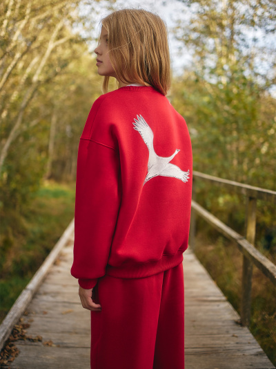 Свитшот Mark Formelle 127940/24-30549П-7П т.красный_печать_1_сл_на_пол_3_сл_на_спинке - фото 7