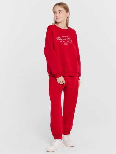 Свитшот Mark Formelle 127940/24-30549П-7П т.красный_печать_1_сл_на_пол_3_сл_на_спинке - фото 1