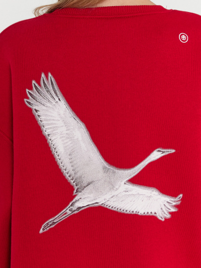 Свитшот Mark Formelle 127940/24-30549П-7П т.красный_печать_1_сл_на_пол_3_сл_на_спинке - фото 3