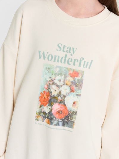 Свитшот Mark Formelle 127958/24-31209П-7 молочный_печать_3_сл_на_пол - фото 6