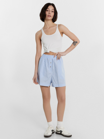 Шорты Mark Formelle 132366/24-32797П-9 широкая_голубая_полоска - фото 4
