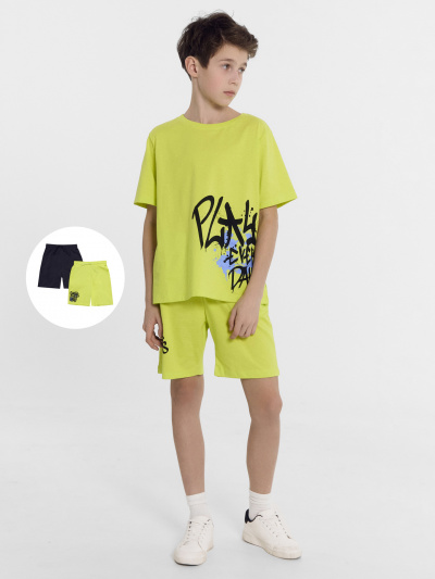 Шорты Mark Formelle 133330-2/24-27785П-0 салатовый_графит_печать_2_сл_1изд_на_ПР_дет_пер - фото 6