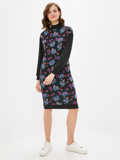 Платье Mark Formelle 152320/19-6120-7 цветы_на_черном - фото 1