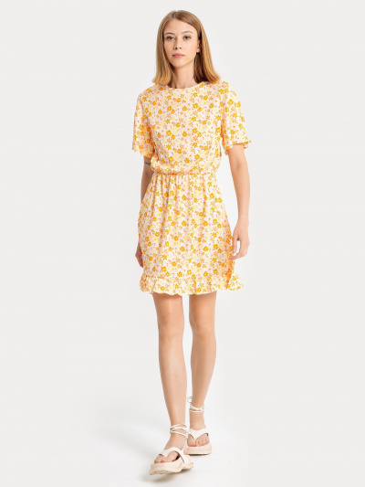 Платье Mark Formelle 152493/22/22301П-9 оранжевые_цветы_на_белом - фото 1