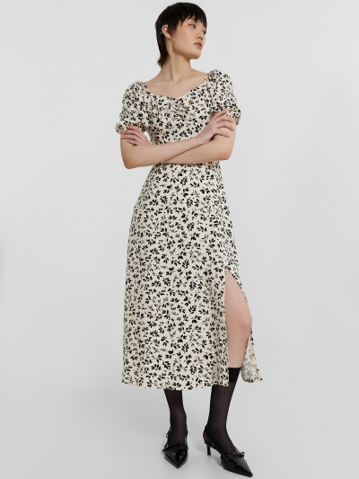 Платье Mark Formelle 152504/24-27338П-9 листики_на_молочном - фото 1