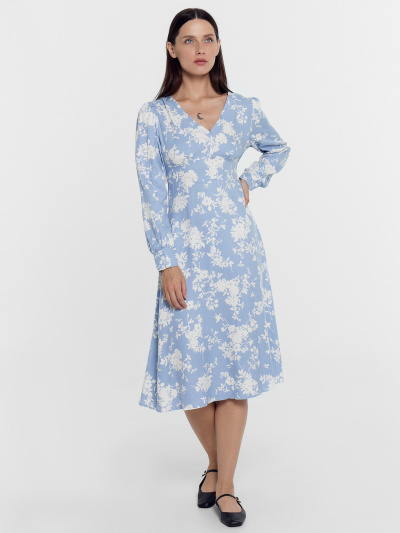 Платье Mark Formelle 152512/24-30360П-8 цветочки_на_пыльно_голубом - фото 3