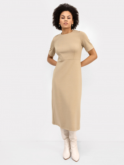 Платье Mark Formelle 152513/22/19001П-4 бежевая_елочка - фото 1