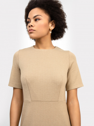 Платье Mark Formelle 152513/22/19001П-4 бежевая_елочка - фото 3