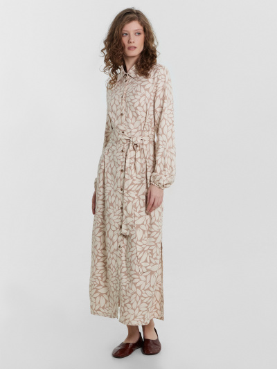 Платье Mark Formelle 152555/24-26519П-9 листья_на_кофейном - фото 5