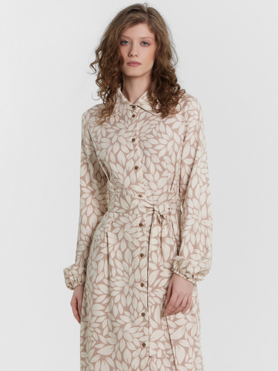 Платье Mark Formelle 152555/24-26519П-9 листья_на_кофейном - фото 2