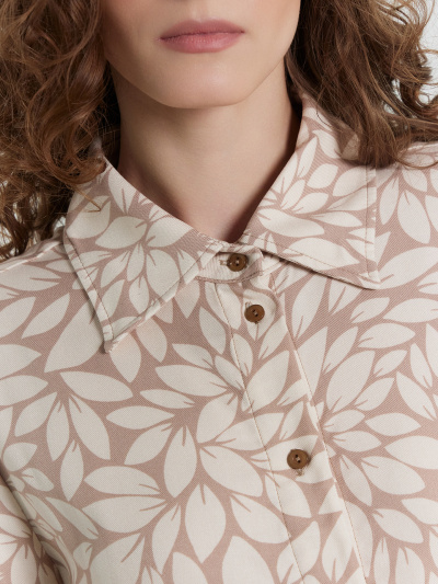 Платье Mark Formelle 152555/24-26519П-9 листья_на_кофейном - фото 3