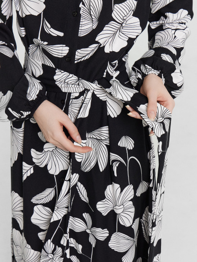 Платье Mark Formelle 152555/24-26519П-9 цветы_на_черном - фото 6