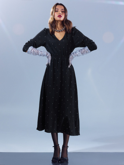 Платье Mark Formelle 152560/22/26335П-9 цветочки_на_черном - фото 6