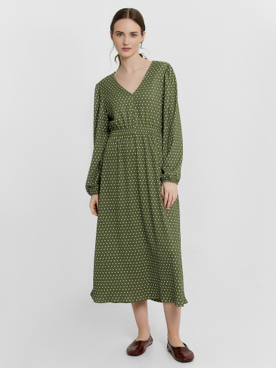 Платье Mark Formelle 152560/24-32101П-9 горошек_на_оливковом - фото 6