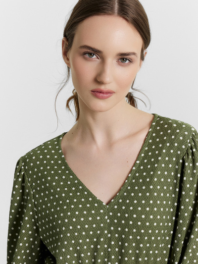 Платье Mark Formelle 152560/24-32101П-9 горошек_на_оливковом - фото 3