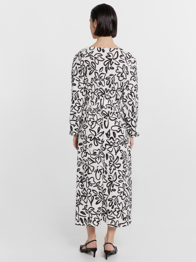 Платье Mark Formelle 152560/24-32101П-9 черные_цветы_на_белом - фото 7