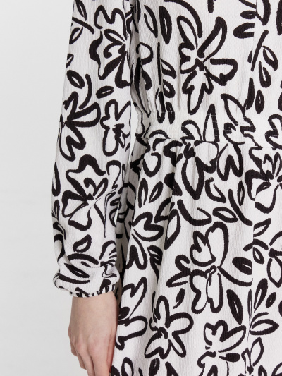 Платье Mark Formelle 152560/24-32101П-9 черные_цветы_на_белом - фото 4