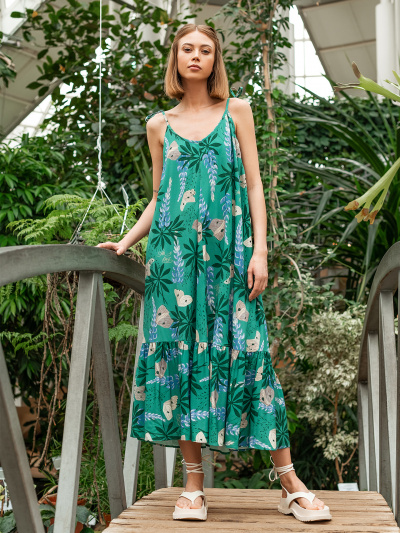 Сарафан Mark Formelle 152569/22/23091П-9 цветы_на_зеленом - фото 1