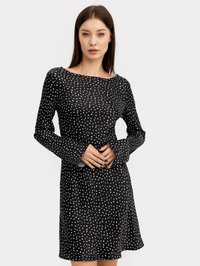 Платье Mark Formelle 152601/22/24584П-9 белый_горошек_на_черном - фото 8