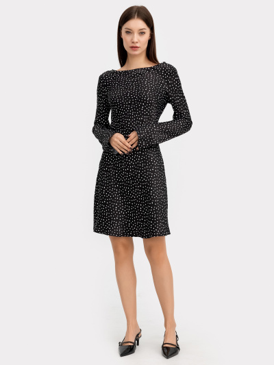 Платье Mark Formelle 152601/22/24584П-9 белый_горошек_на_черном - фото 6