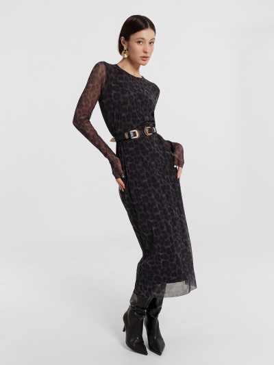 Платье Mark Formelle 152606/24-ОБР29854П-6 леопард_на_сером_010.2_Сублимация_полотна - фото 5