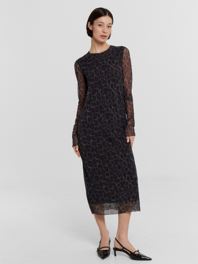 Платье Mark Formelle 152606/24-ОБР29854П-6 леопард_на_сером_010.2_Сублимация_полотна - фото 6