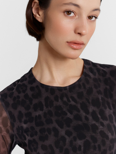 Платье Mark Formelle 152606/24-ОБР29854П-6 леопард_на_сером_010.2_Сублимация_полотна - фото 2