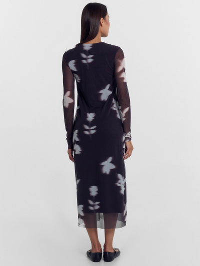 Платье Mark Formelle 152606/24-ОБР29854П-6 цветы_на_темном_шоколаде_010.2_Сублимация_полотн - фото 3