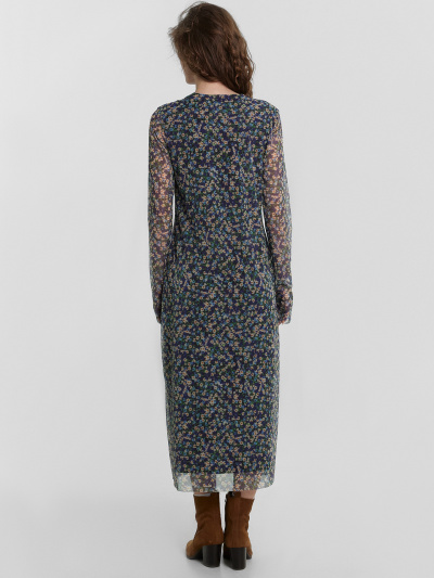 Платье Mark Formelle 152606/24-ОБР29930П-6 синие_цветы_010.2_Сублимация_полотна - фото 4