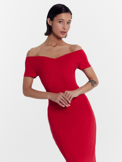 Платье Mark Formelle 152609/22/24378Ц-2 алый - фото 4