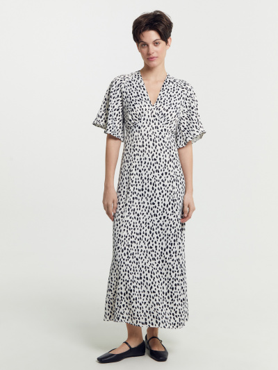 Платье Mark Formelle 152628/24-26395П-9 черные_пятнышки_на_св.молочном - фото 8