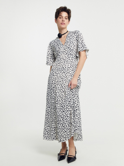 Платье Mark Formelle 152628/Ф24-26395П-9 черные_пятнышки_на_св.молочном - фото 1