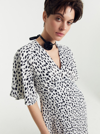 Платье Mark Formelle 152628/Ф24-26395П-9 черные_пятнышки_на_св.молочном - фото 6