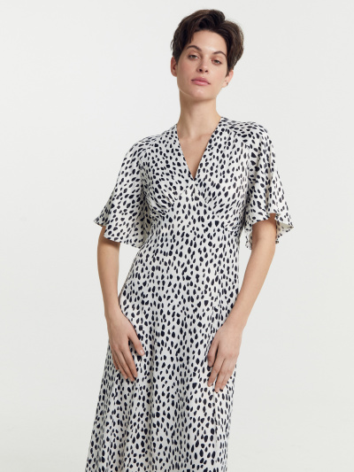 Платье Mark Formelle 152628/Ф24-26395П-9 черные_пятнышки_на_св.молочном - фото 4