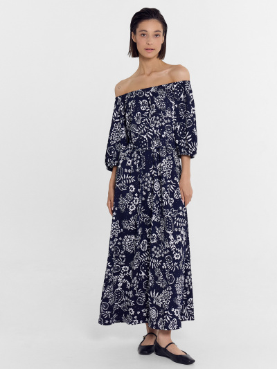 Платье Mark Formelle 152639/24-28381П-9 фрукты_на_т.синем - фото 5