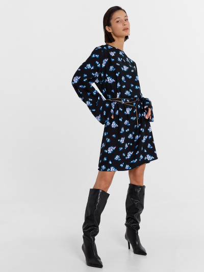 Платье Mark Formelle 152659/24-29707П-9 голубые_цветы_на_черном - фото 1