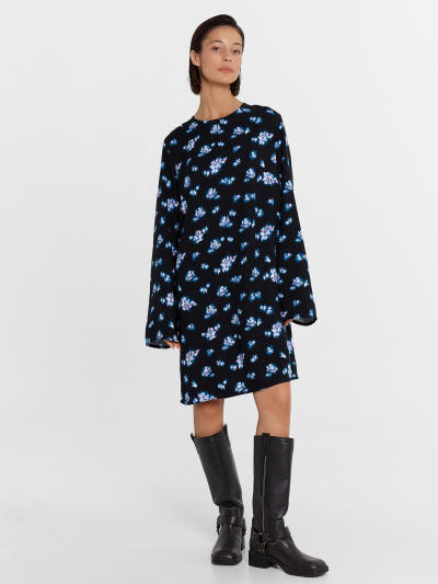 Платье Mark Formelle 152659/24-29707П-9 голубые_цветы_на_черном - фото 6