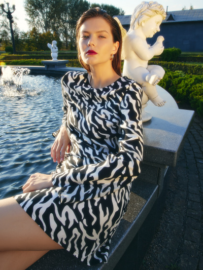 Платье Mark Formelle 152659/24-29707П-9 зебра_на_черном - фото 1