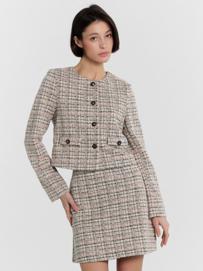 Юбка Mark Formelle 152805/24-33379П-4 цветная_клетка_на_молочном - фото 7