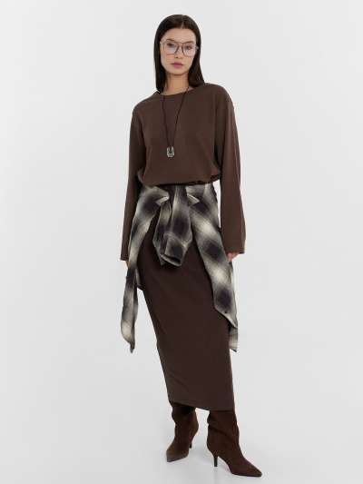 Юбка Mark Formelle 152809/24-32138Ц-5 шоколадное_мартини - фото 1